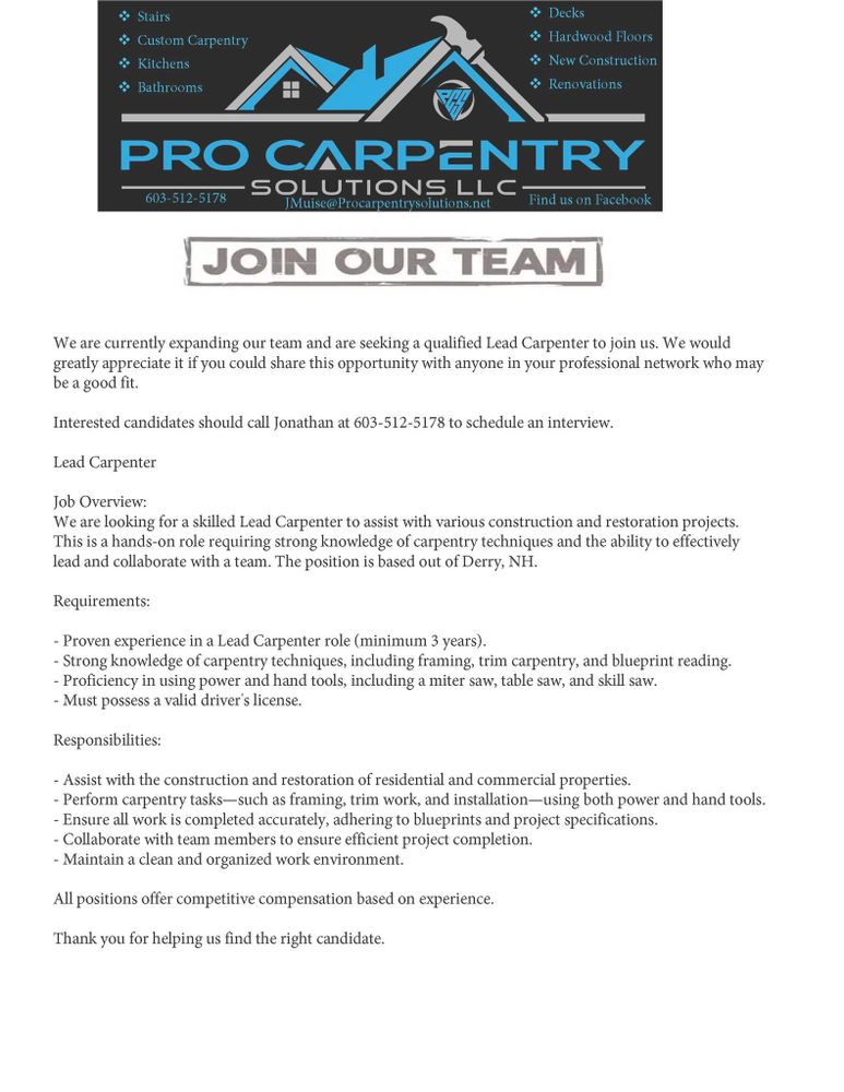 All Photos for Pro Carpentry Solutions in Derry, NH