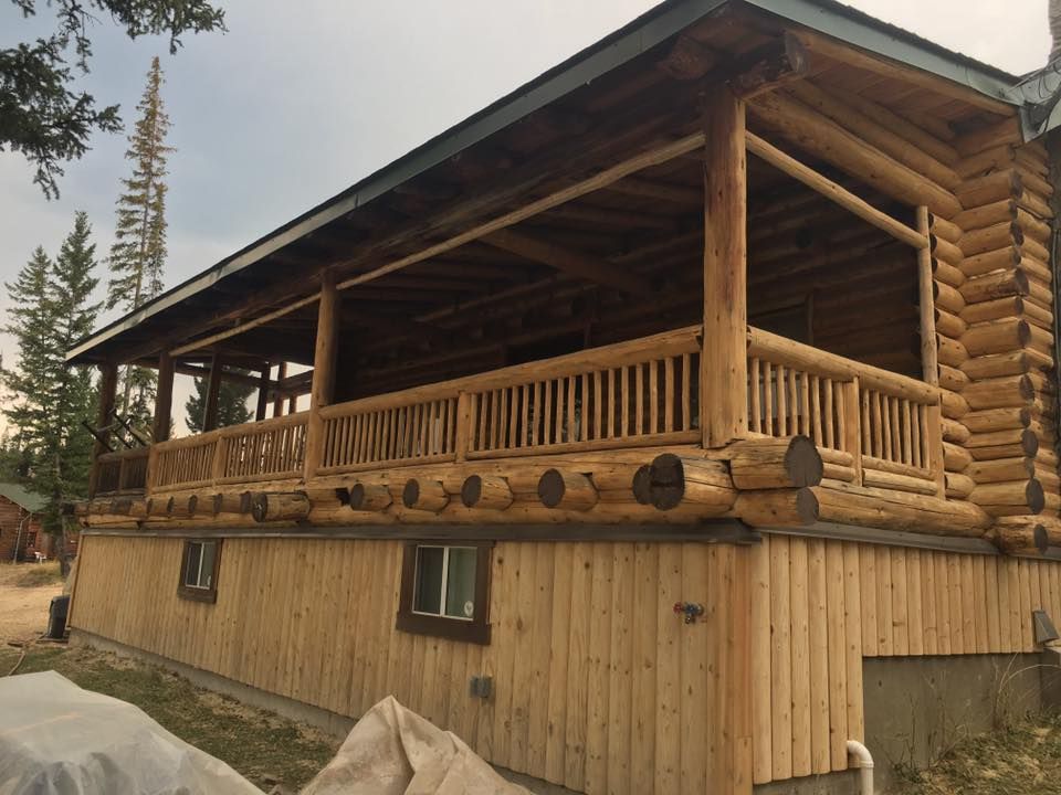 Log Home Restoration for True Blue Logworks LLC in Corvallis, MT