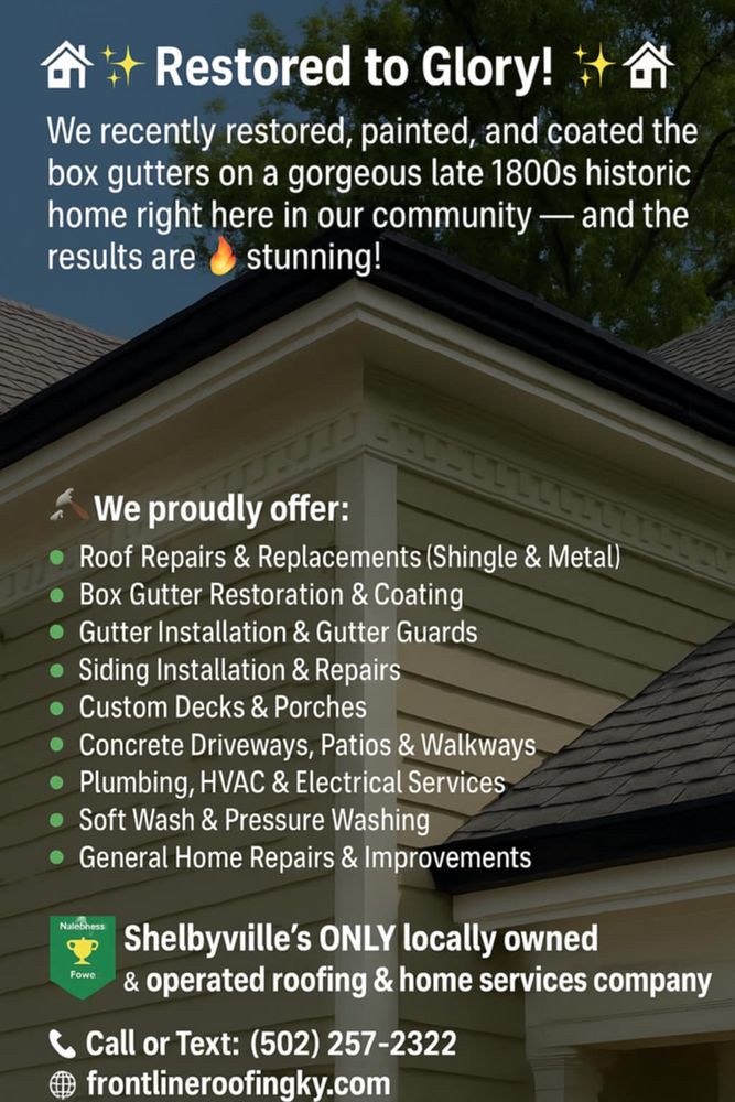 All Photos for Frontline Roofing & Home Services in Shelbyville, KY