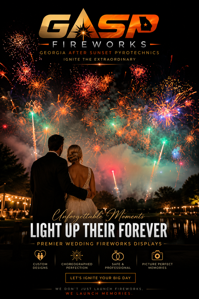 Create unforgettable moments with our Fireworks Show Stockbridge Georgia service, delivering breathtaking wedding firework displays, safe professional pyrotechnics, seamless planning, and stunning celebrations that wow guests and beautifully elevate your home event. for After Sunset Fireworks in Atlanta, GA