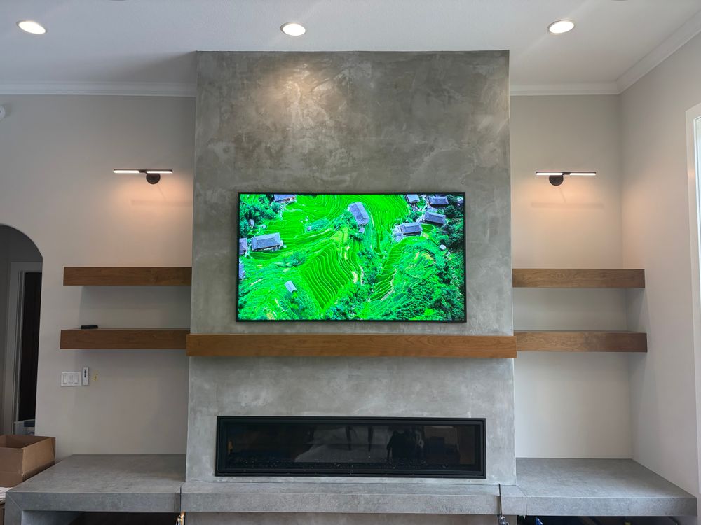 Interior fireplace & feature walls  for STAMPEDE Vertical Concrete in Isanti, Minnesota