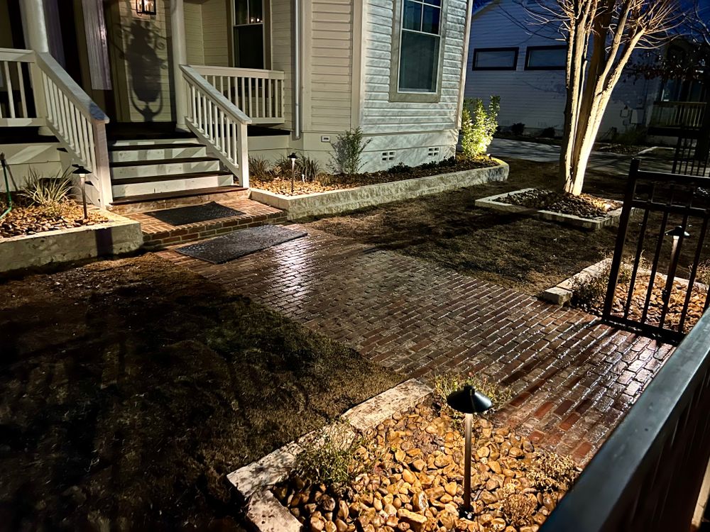Enhance your home's beauty and security with our professional landscape lighting. Our commercial landscaping expertise ensures a stunning illumination that accentuates your property's features while offering energy-efficient, reliable solutions. for DR Landscape in San Antonio, TX