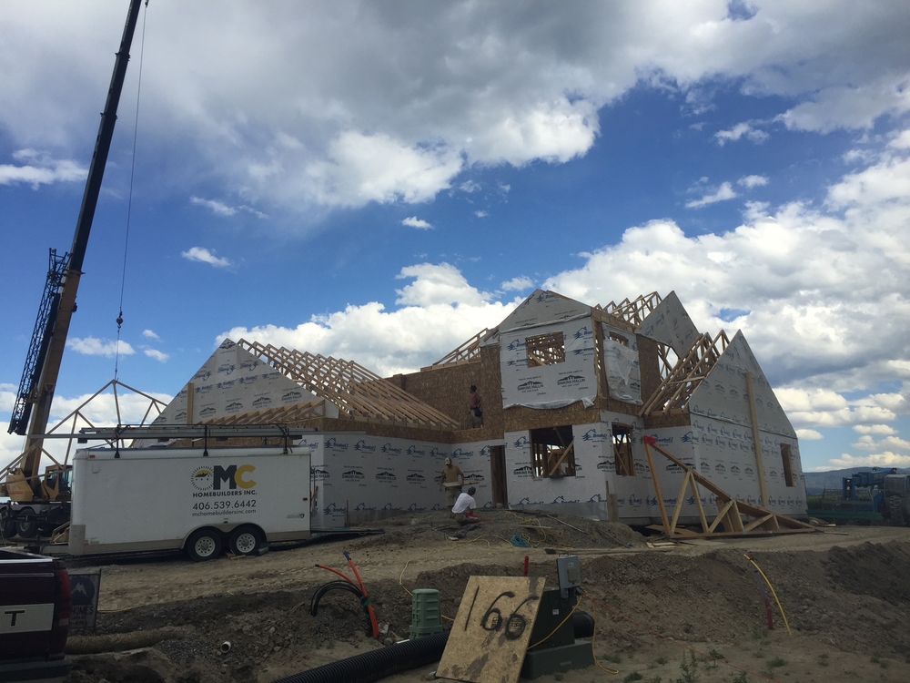 Framing for R&H Homes in Bozeman, MT