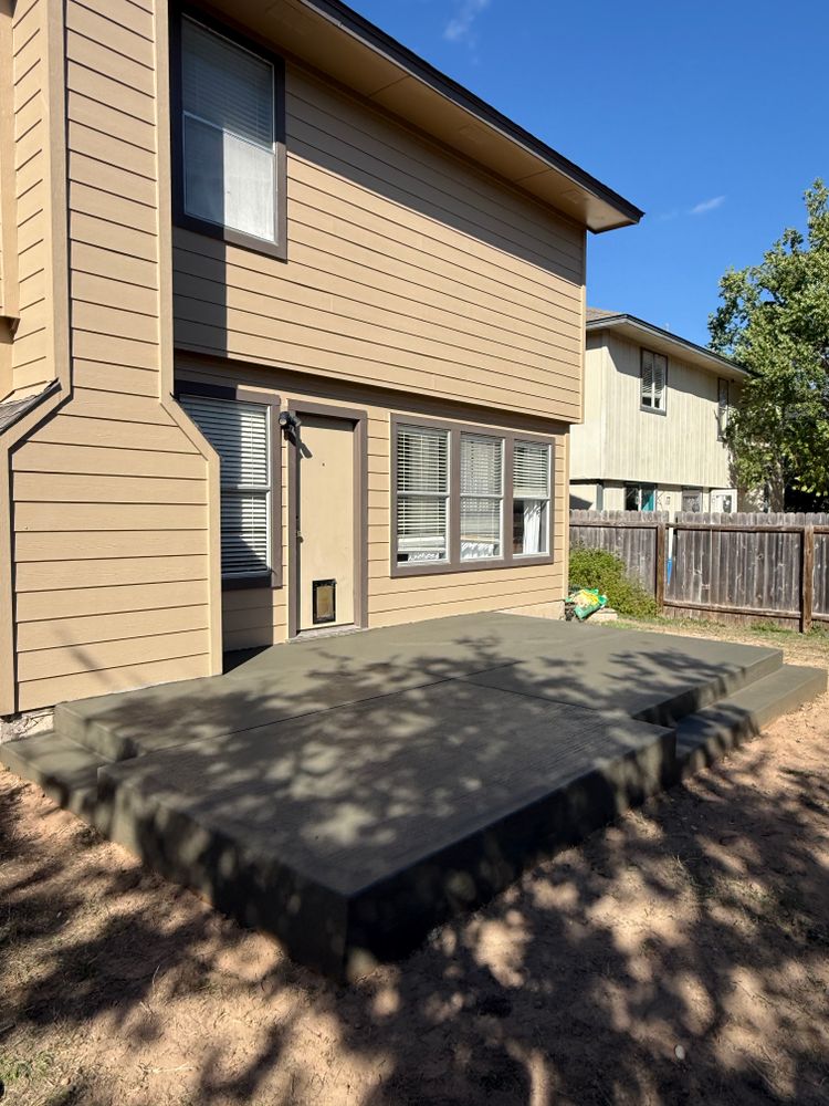 Transform your outdoor space with our exceptional patios, crafted from high-quality concrete. Durable and stylish, our custom designs cater to every need, ensuring a perfect extension of your home. for Benitez Brothers Construction in Austin, TX