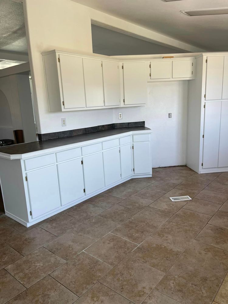 Revitalize your kitchen and cabinets with our refinishing service. We can transform outdated styles into modern designs, saving you money compared to full replacements. Upgrade your home today! for Perfection Painting and Pressure Washing LLC in Pasco, WA