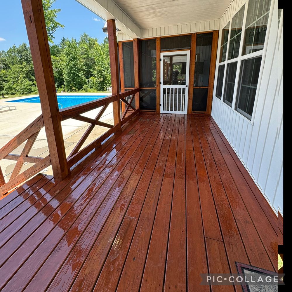 Revitalize your outdoor spaces with our expert deck & patio cleaning service, ensuring a spotless and inviting area for relaxation and gatherings. Trust us to enhance the beauty of your home. for Hydro Wash Exteriors LLC in Fayetteville, NC