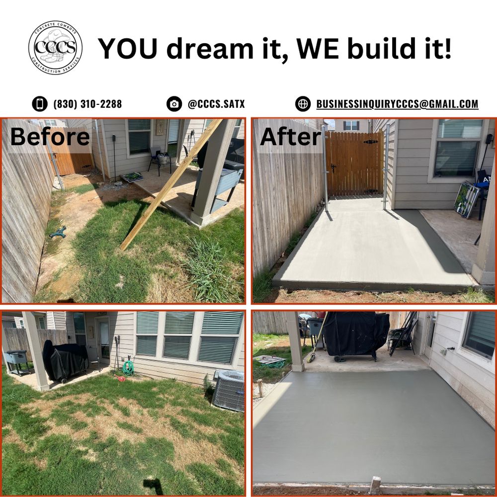 Transform your home's landscape with our professional services. We offer durable, custom solutions for driveways, patios, and walkways that enhance beauty and value while ensuring long-lasting performance. for Concrete Cowboys Construction Services in San Antonio, TX