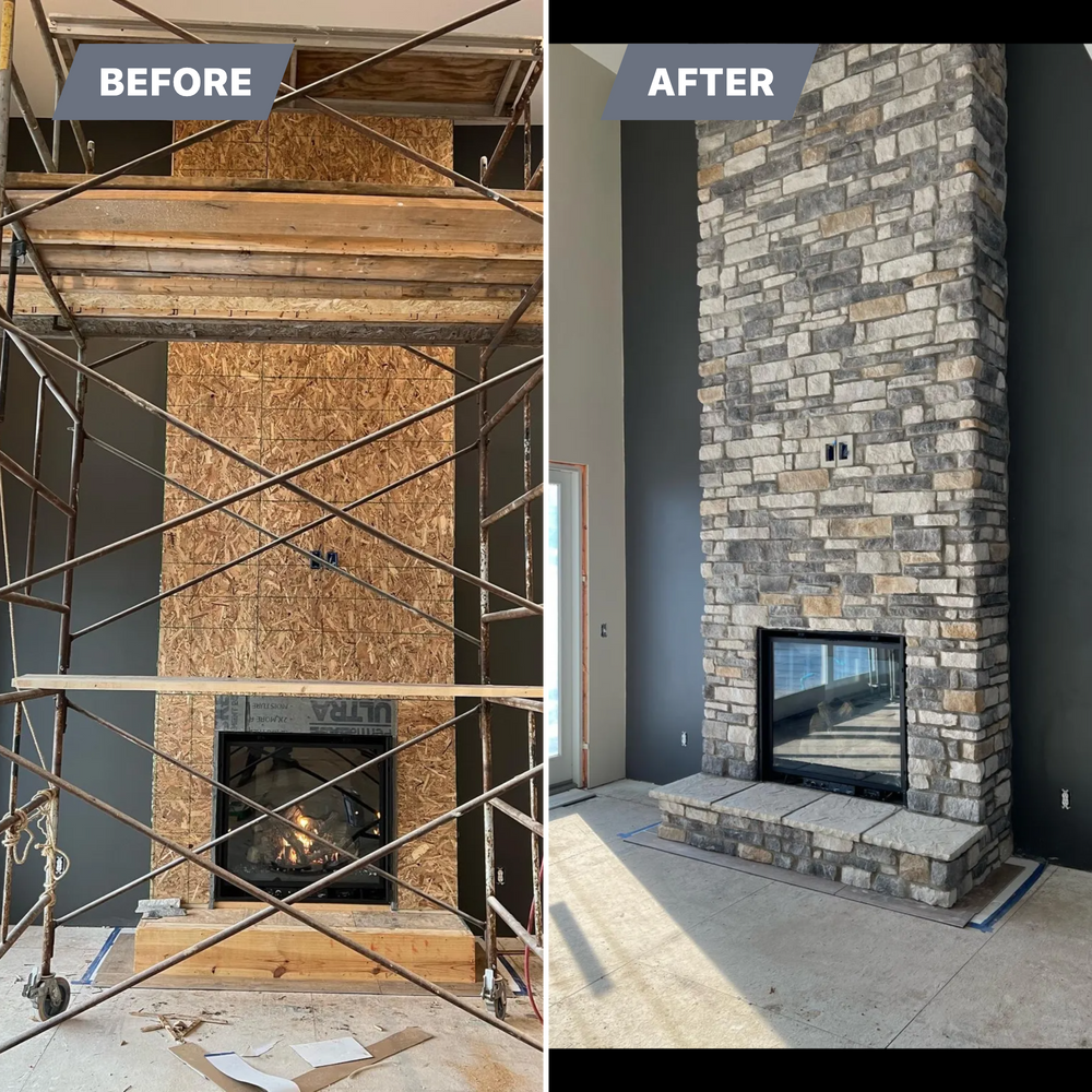 Before & After photos. for Pittman Masonry Construction, LLC in Plymouth, IN