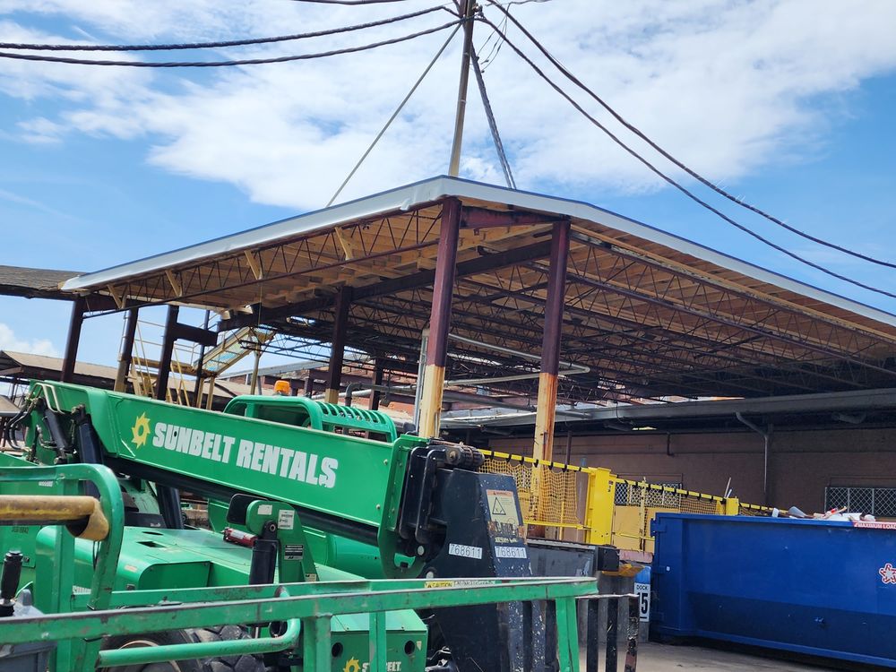 Industrial Plant Dock Roof Replacement for Merl's Construction LLC in Statesville, NC