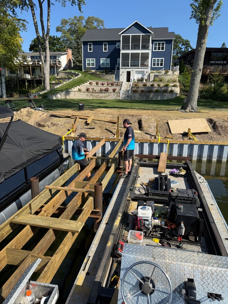 Boat lift Installation for Wagner's Lift & Dock Shop LLC in Watervliet, MI
