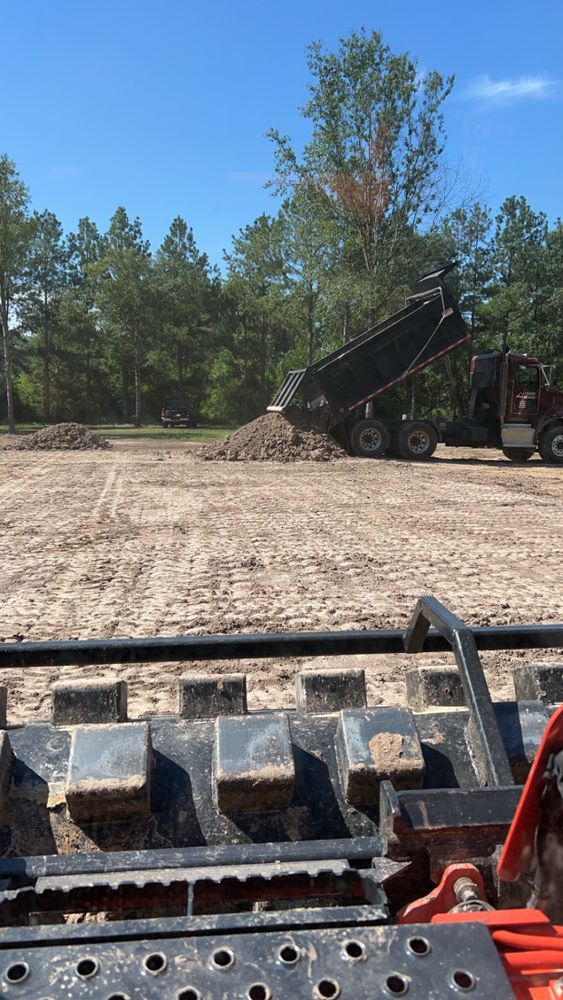 We offer a ranging or hauling services, limestone, river sand, dirt, top soil, masonry sand, ect. for Lambert Equipment Services in Hessmer, LA