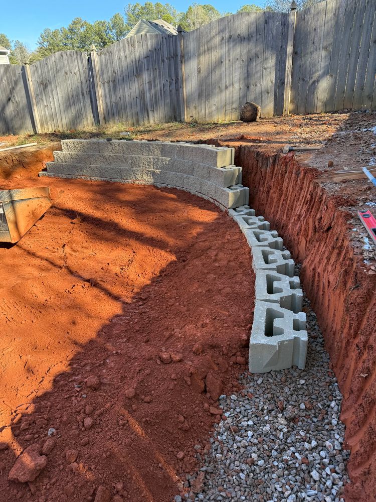 Retaining Walls for 360 Grading and Concrete in Bremen, GA