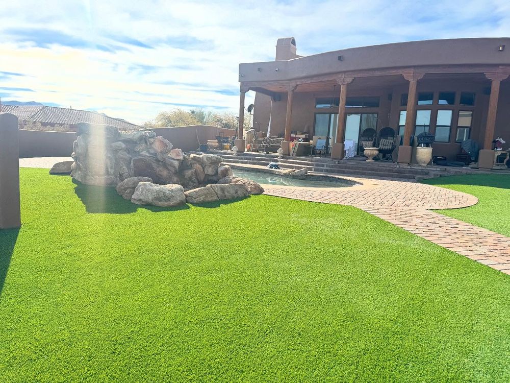 Enhance your outdoor space with our expert Patio Design & Construction service, creating customized, durable, and stylish patios that blend seamlessly with your landscape for relaxing and entertaining all year round. for Kanelo's Hardscape and Landscape Services in Buckeye, AZ