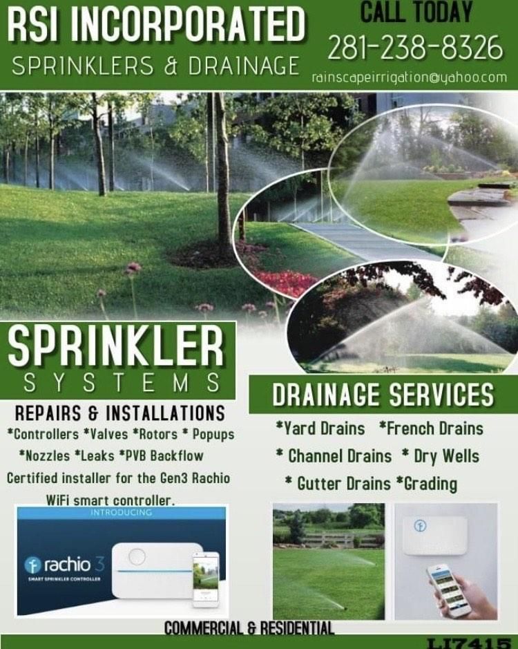 instagram for RSI Sprinklers & Drainage  in Southwest Houston, TX