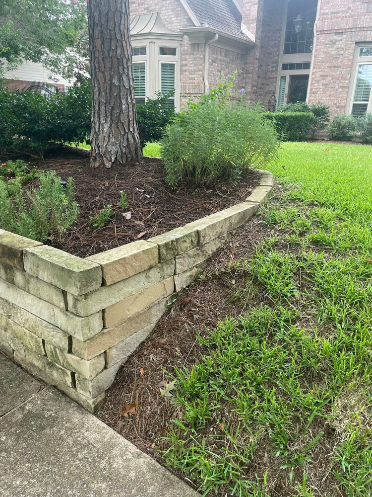 Transform your outdoor space with our expert Landscape Installation service, combining creativity and craftsmanship to design and install beautiful gardens, hardscapes, and features that enhance your home's curb appeal. for Lonestar Masonry in Pasadena, TX