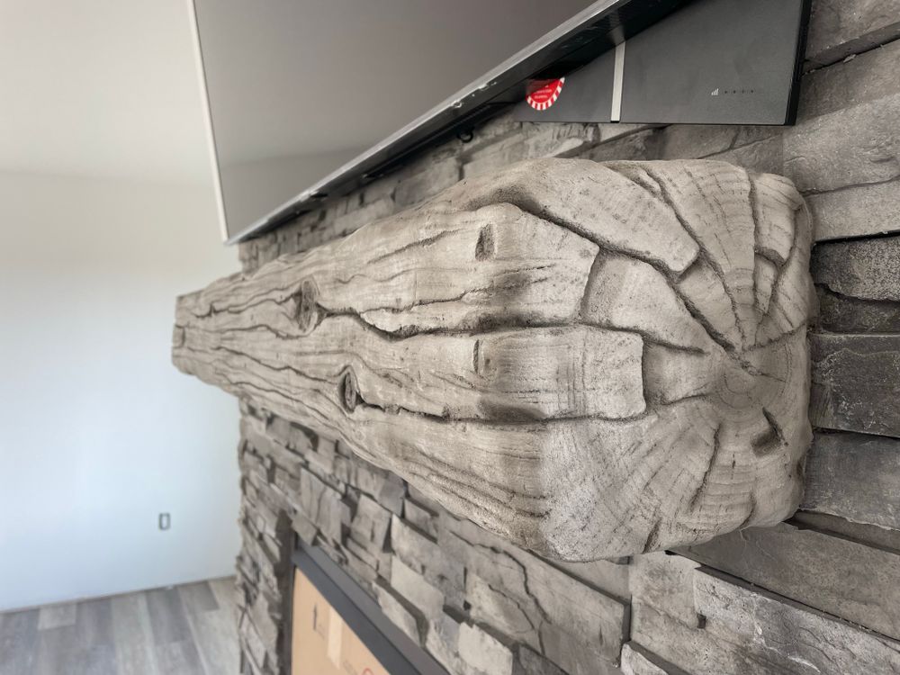 Interior fireplace & feature walls  for STAMPEDE Vertical Concrete in Isanti, Minnesota