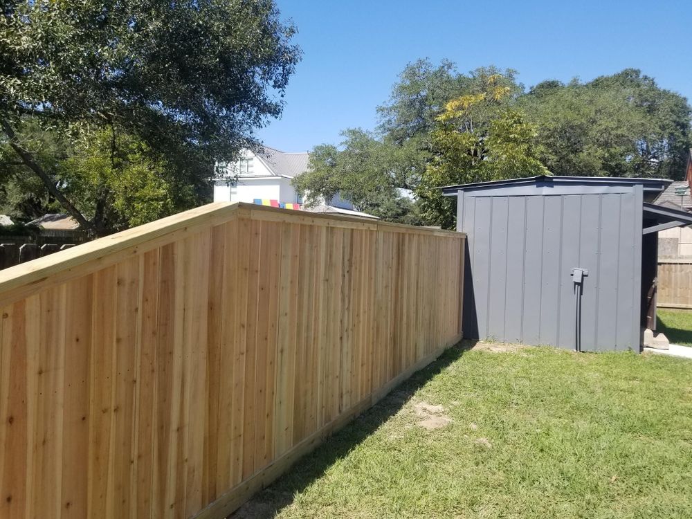 Privacy 3 Rail Cedar Fencing for Pride Of Texas Fence Company in Brookshire, TX