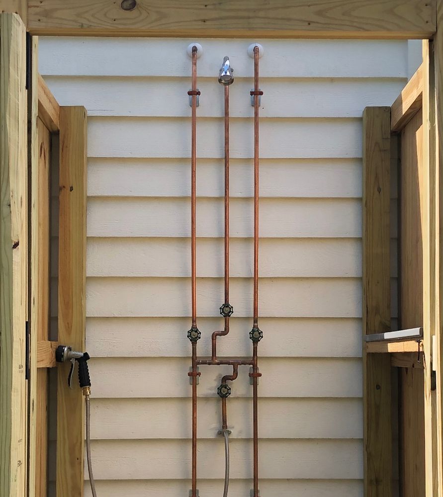 Upgrade your home with our convenient Outside Shower service, perfect for rinsing off after outdoor activities or to cool down on hot days. Stay refreshed all summer long with ease. for TWC and Sons LLC in Woodlake, VA