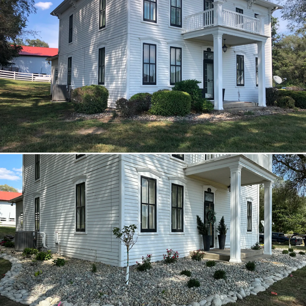 Before and After Transformations for Thomas' Lawn Care in Maryville, MO