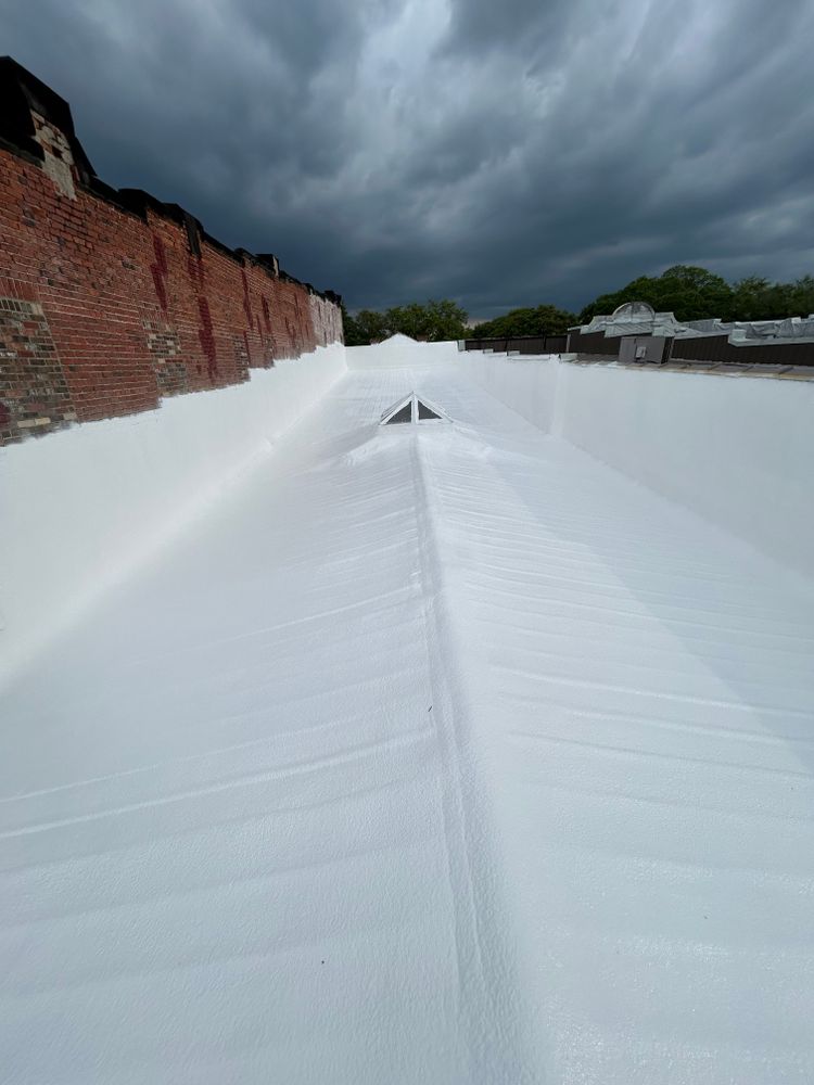 Our Spray Polyurethane Foam Roofing System provides cost-effective insulation solutions for your commercial roof. Seal cracks, prevent leaks, and increase energy efficiency with our professional foam application services tailored to your needs. for Hyper Roofing LLC in Loxley, AL