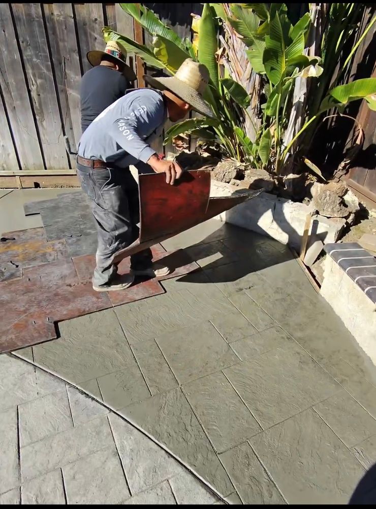 Our stamped concrete service gives homeowners durable, low-maintenance surfaces that replicate stone, brick, or tile. We design and install beautiful patios, walkways, and driveways that enhance curb appeal. for Live Oak Concrete in San Jose, CA