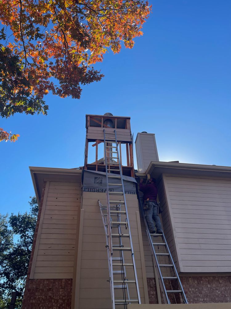 Chimney Rework/Paint for Double RR Construction in Royse City, TX