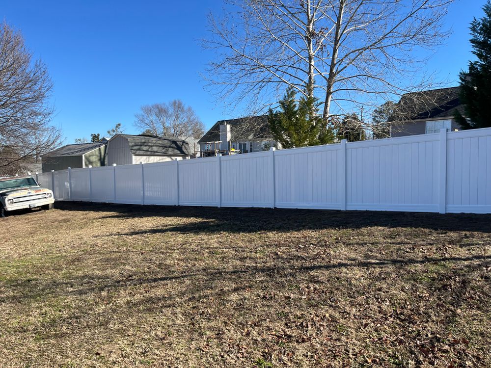 Vinyl fence  for JB Nealy Fence in Elgin, SC