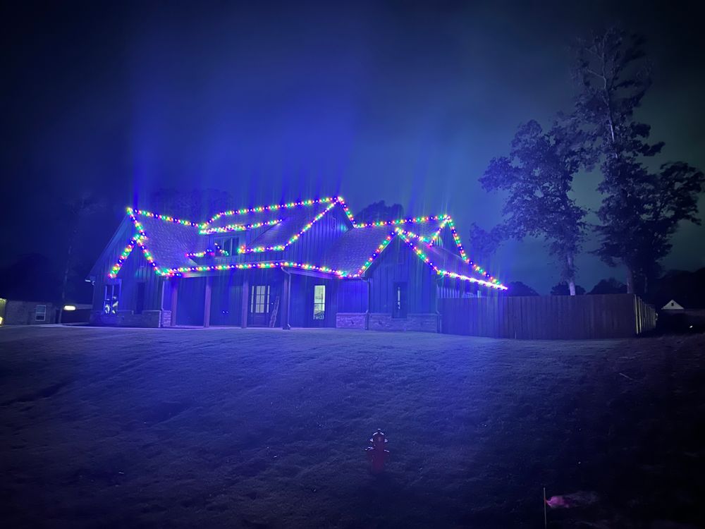 Christmas lights  for Keener's Lawn and Landscape LLC in Quitman, TX