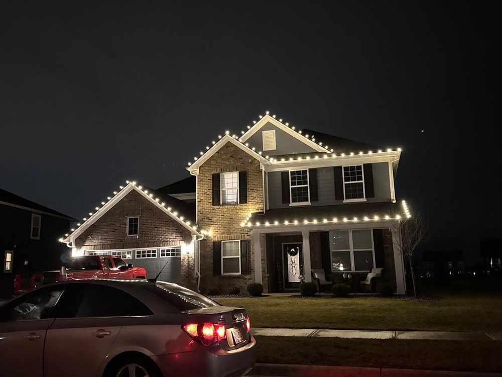 Residential Christmas Light Installation for Indiana Christmas Light Installers in Eaton, IN