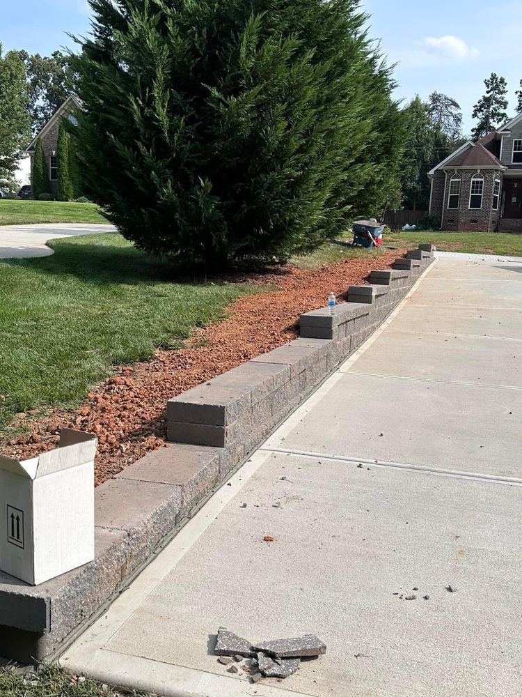 Natural Stone Hardscape for L & C Landscaping in Statesville, NC