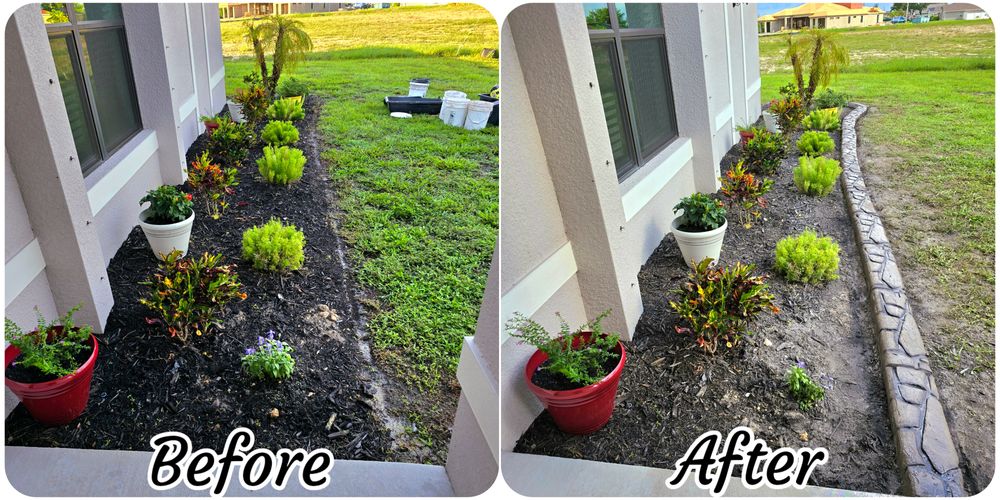 Before & After for AL Curbs in Cape Coral, FL