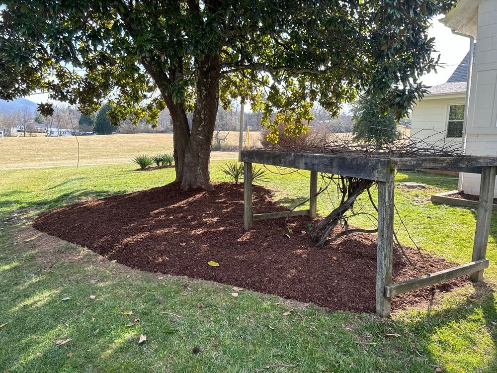 Turf repair, overseeding and top dressing for HG Landscape Plus in Asheville, NC