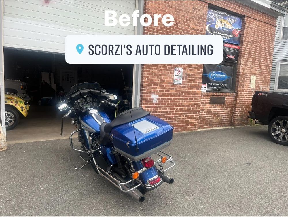 Motorcycle Detailing for Scorzi’s Auto Detailing in Easthampton, MA