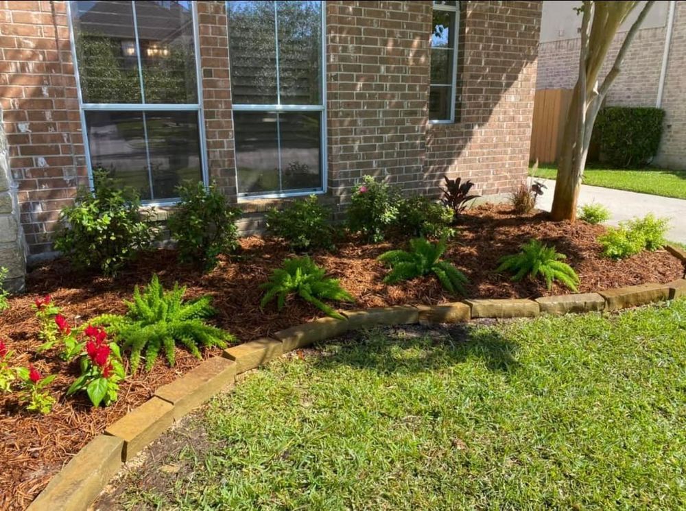 Enhance your garden's health and appearance with our professional mulch installation service, providing high-quality materials that retain moisture, suppress weeds, and enrich the soil for a vibrant landscape year-round. for Full Armor Landscapes in League City, TX