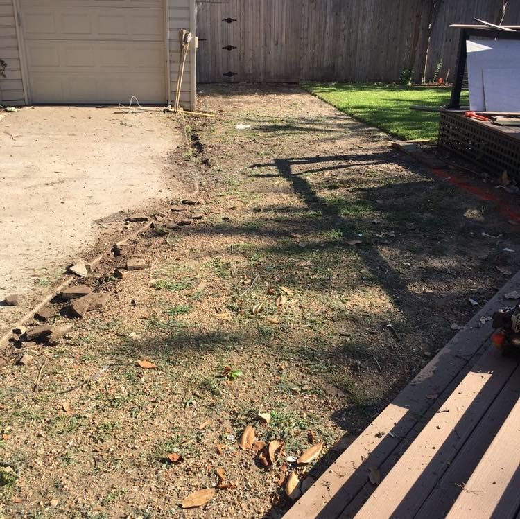 Discover what concrete sidewalks can do for your home: durable, stylish pathways designed to enhance curb appeal while providing safe and slip-resistant access through expertly crafted landscaping solutions. for Danny's Custom Landscaping & Woodchuck Firewood in Garland, TX