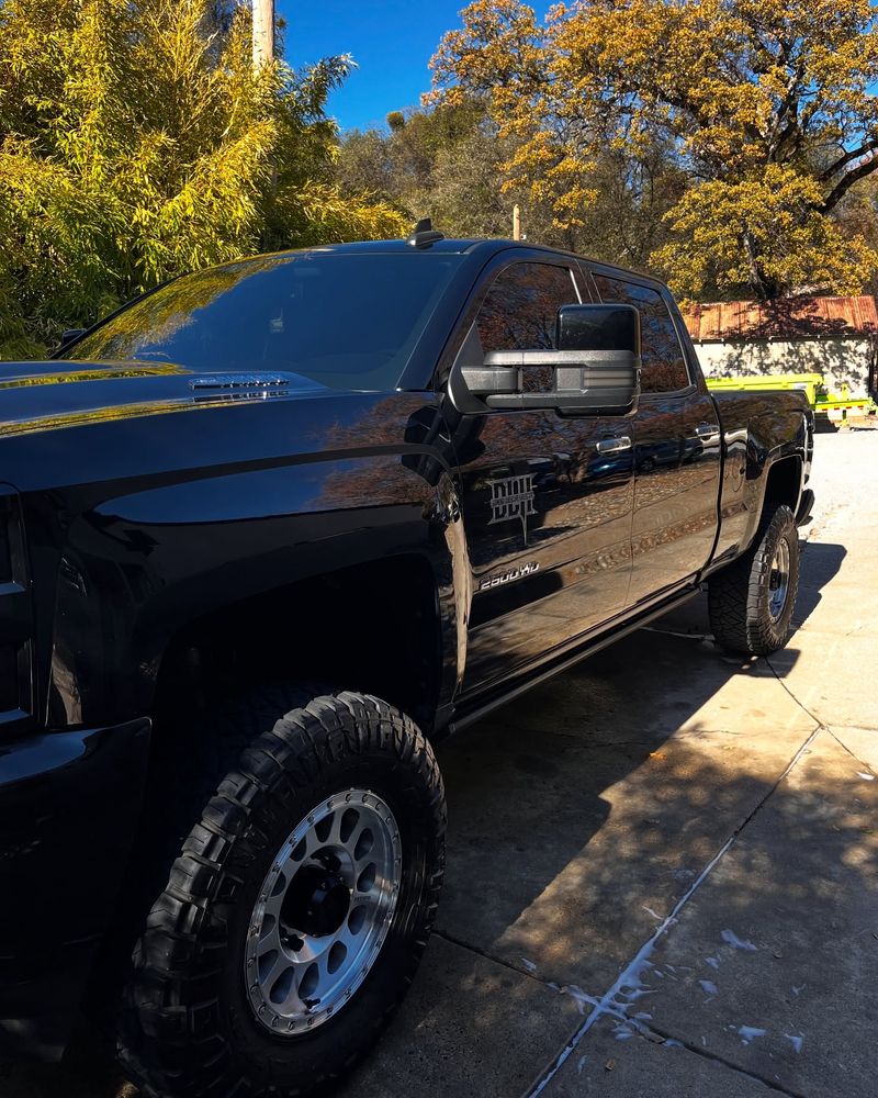 Starting at $90 / Depending on size & condition of vehicle. - Clean wheels & tires - Foam bath & hand wash - Paint sealant application (up to 2-months protection) - Clean trunk & door jams - Clean exterior windows & mirrors - Dress tires for Keaton's Auto Detail in El Dorado County, CA