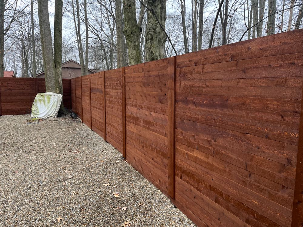 Wood fence for Castle Fence and Deck LLC in Medina, OH