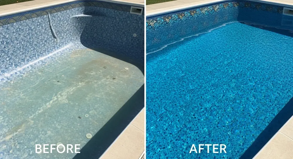 Our Pool Liner Changes service replaces worn or damaged liners, restoring your pool’s appearance, preventing leaks, improving durability, and helping homeowners enjoy a cleaner, safer, more beautiful swimming experience. for Down & Dirty Pool Service in Crawfordville, FL