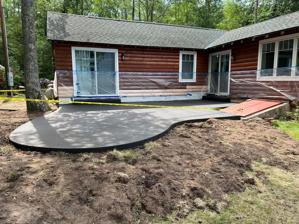 Enhance your outdoor living space with our expert patio design and installation service, creating a beautiful and durable concrete patio that complements your home’s aesthetic while maximizing functionality. for Johnsons Custom Creations in Milaca, MN