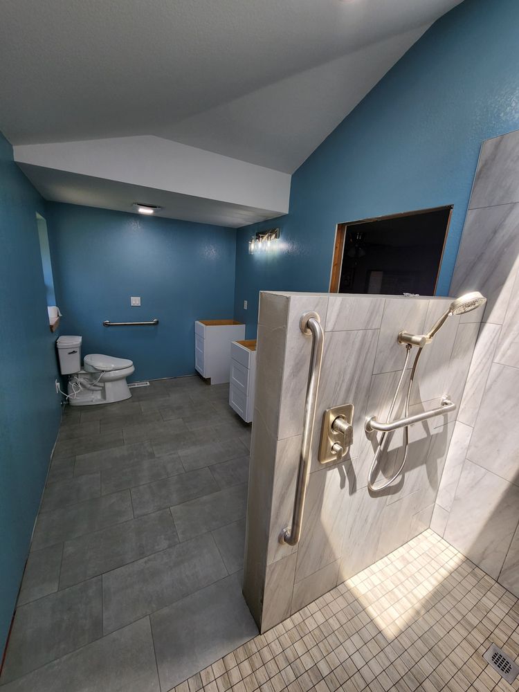Erdman ADA bathroom remodel. for Custom Valley Construction   in Sunnyside, Washington