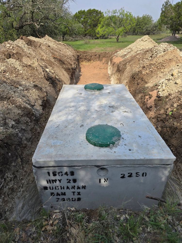 Septic System Installation for Evant Backhoe & Construction in Evant, TX