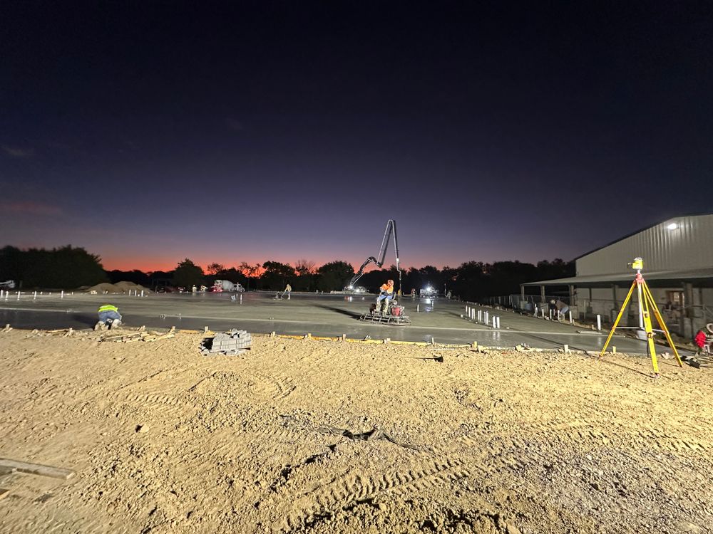 Concrete slabs for T & C Metal Builders in Northeast, TX