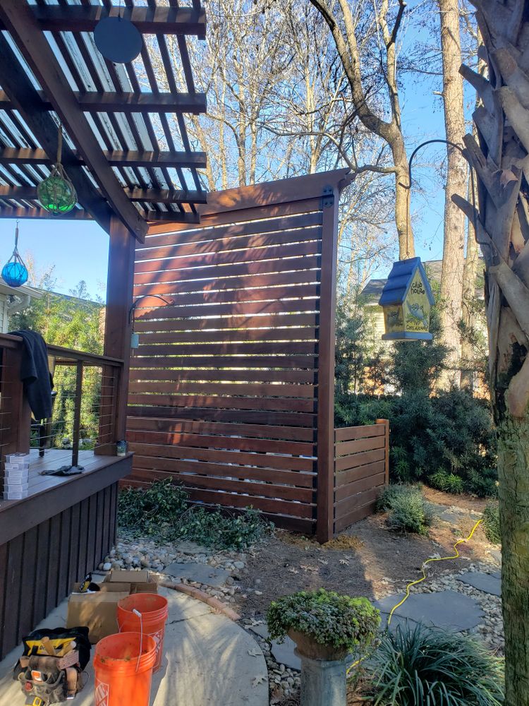 Ipe deck and trellis  for GVL Renovations in Greenville, SC