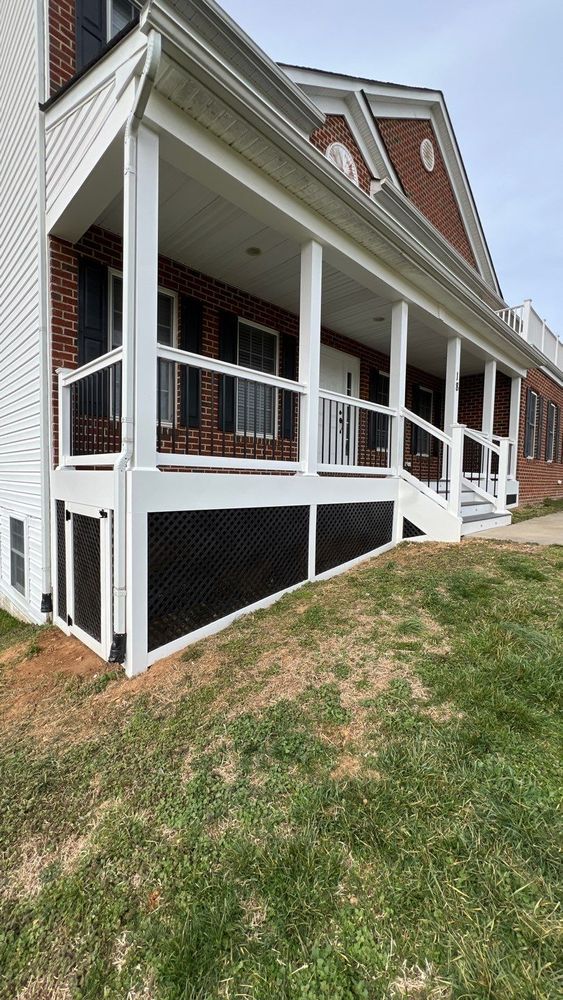 Spruce up the face of your home with an upgraded form porch! Whether it's just a resurface or new build, this is one of the best ways to freshen up your home. for Keyes Exteriors in Stafford, VA