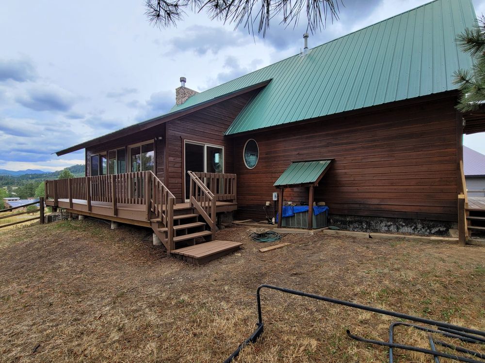 Revitalize your home with our expert Log Cabin Restoration service, offering meticulous cleaning, sealing, and staining to protect and enhance the beauty of your cabin's natural wood exterior. for Mountain Home Paint & Stain in Pagosa Springs, CO