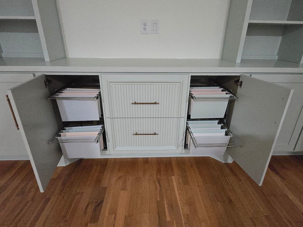 Transform your home into a productive haven with our Personalized Office Suite, offering customized design and seamless integration to create an inspiring workspace tailored to suit your specific needs and style. for Carolina Woodworks in Lyman, SC