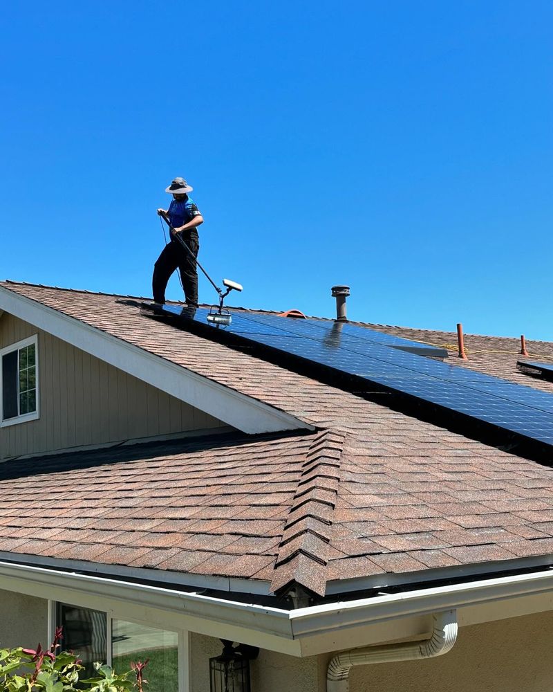 Enhance your home's efficiency with our expert Solar Panel Cleaning service, designed to optimize energy output by safely removing dirt and debris using gentle pressure washing techniques for sparkling results. for Elite Shine Property Services: The #1 Choice for Window & Exterior Cleaning in South OC in Orange county, CA