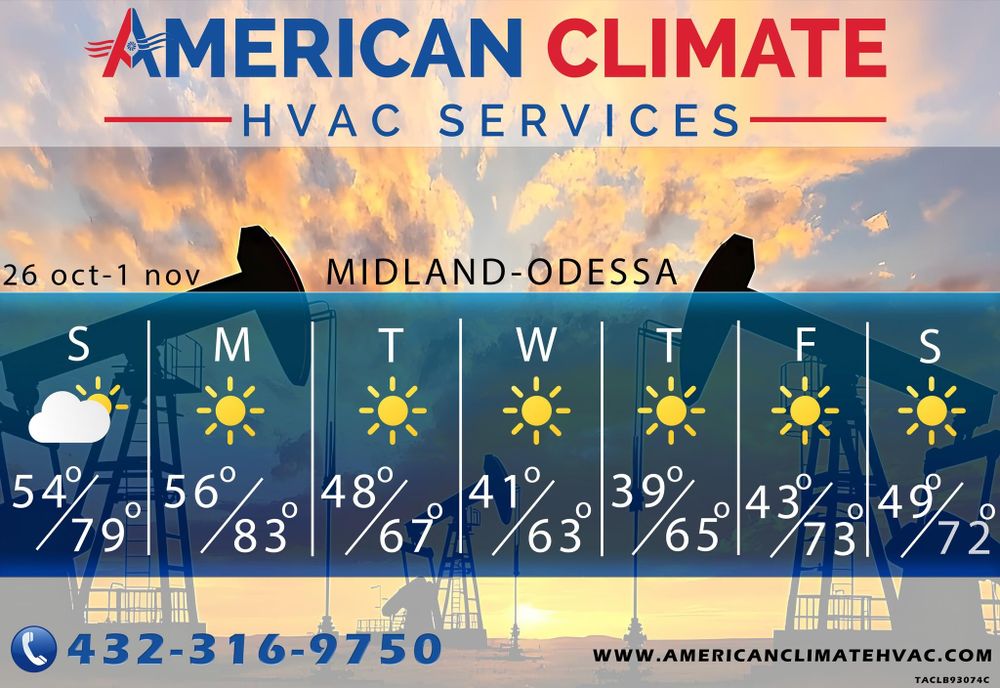 Installation of HVAC Systems for American Climate in Midland County, TX