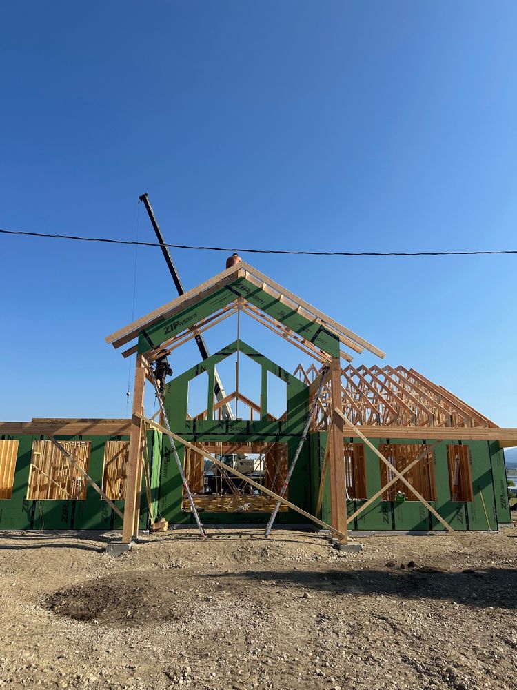 Framing for R&H Homes in Bozeman, MT