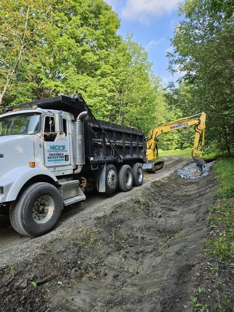 Excavating & Grading for Nick's Landscaping & Firewood in Sutton , VT